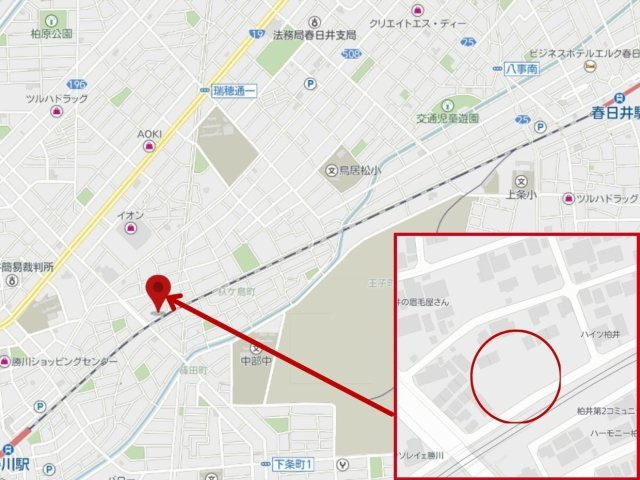 nattoku住宅　柏井町モデルハウスの地図|イオン春日井まで徒歩４分