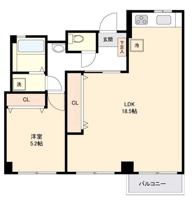 ときわ第一マンションの間取り|間取りです。