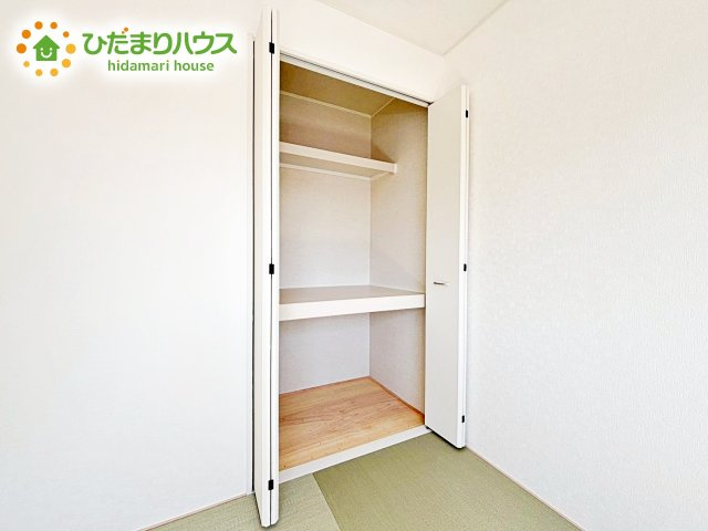 【収納】 | 那珂市瓜連第14　新築戸建　5号棟 | 和室の収納は横開きクローゼット！物の出し入れも楽々です(^^)