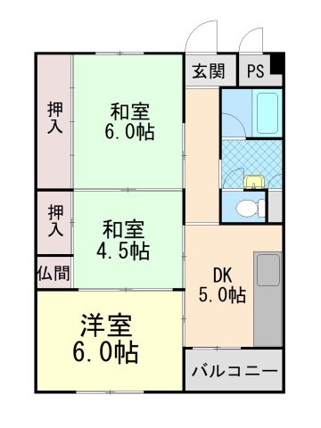 住吉台東住宅3号棟の間取り
