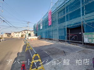 仮称）柏市船戸　新築アパートの駐車場