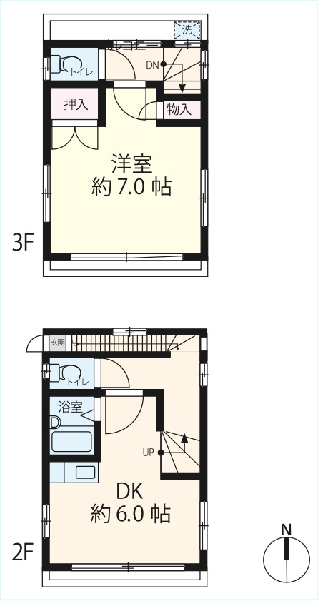 35.4㎡、1DKタイプのお部屋です。