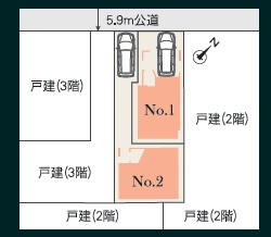 【区画図】 | メルディアの家市川市福栄317②