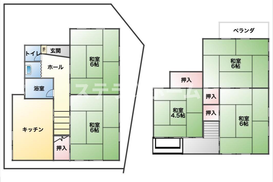 大桐4 中古戸建の間取り|5DKの物件です
