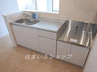 広島市安佐北区亀山２丁目のアパートのキッチン|浄水器一体型シャワー水栓