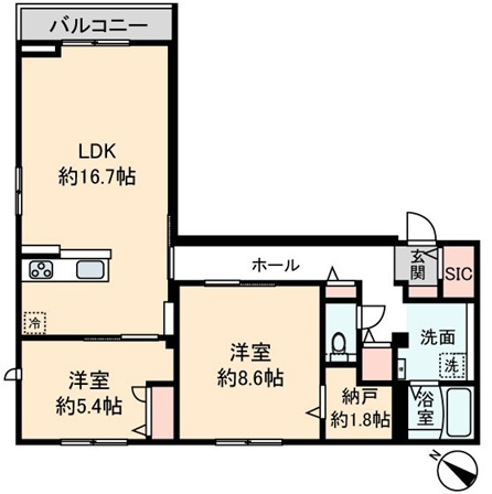 アリビオ・セレーノ横浜西寺尾の間取り