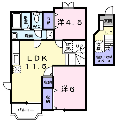 クレストール飛天Ｂの間取り