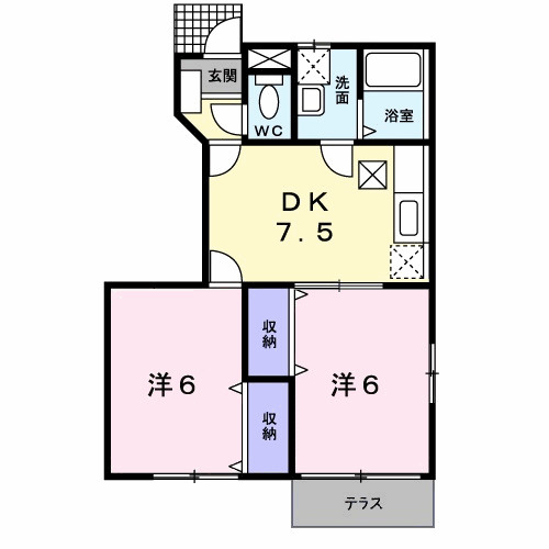 【間取り】 | サンライズＴ　Ｃ棟