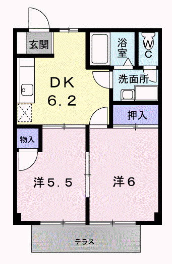 【間取り】 | サンシティ臼井Ａ