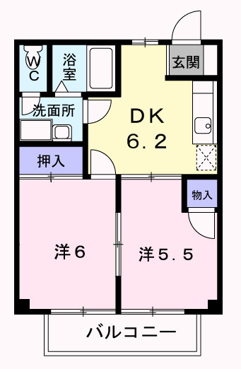 【間取り】 | サンシティ臼井Ａ