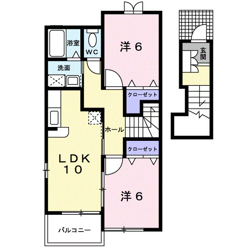メゾンフォレスタＣ棟の間取り