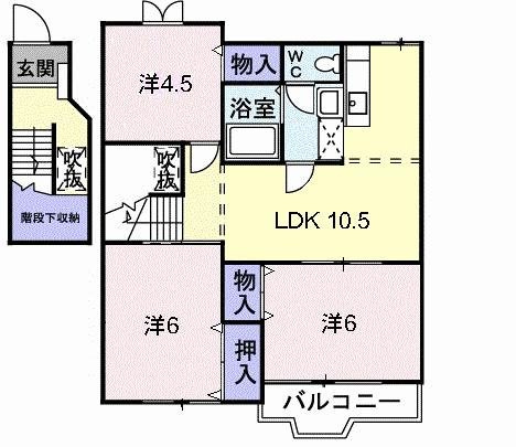 【間取り】 | リヴィエール・プレッソＫ　Ｂ
