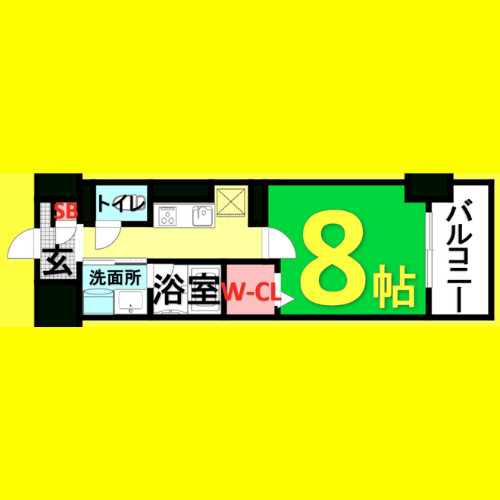 ル・ソレイユ　名古屋市賃貸 仲介手数料無料の間取り
