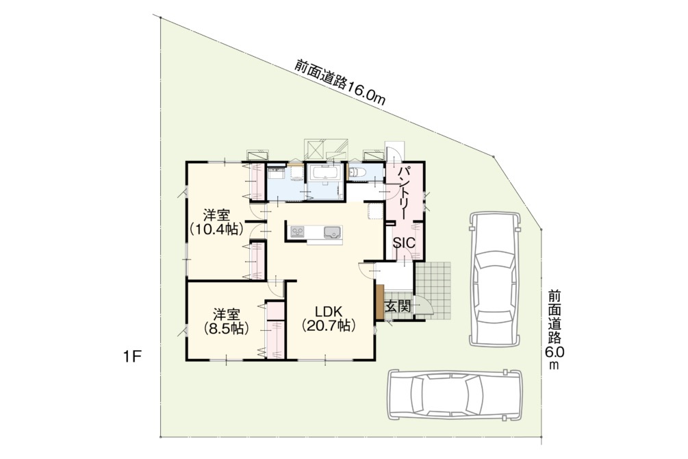 水戸市内原1丁目　新築戸建の間取り|間取り図です♪