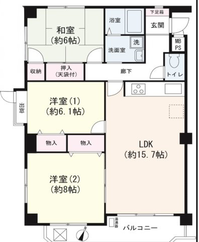 【間取り】 | 藤和北寺尾コープ