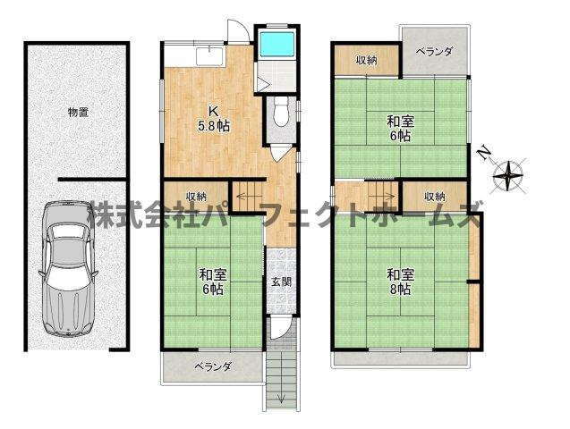 松丘町戸建　賃貸の間取り