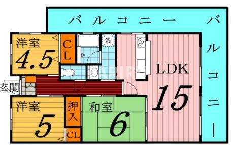 アビタ山本放出西の間取り