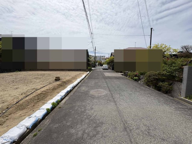 有野台4丁目更地1号地の前面道路含む現地写真