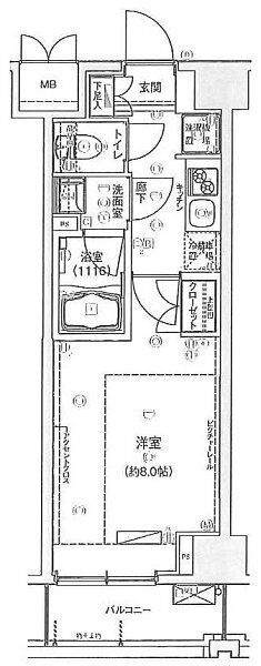 ハーモニーレジデンス東京イーストの間取り|間取りです。