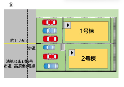 【区画図】 | 北九州市若松区高須南1丁目3期2号棟