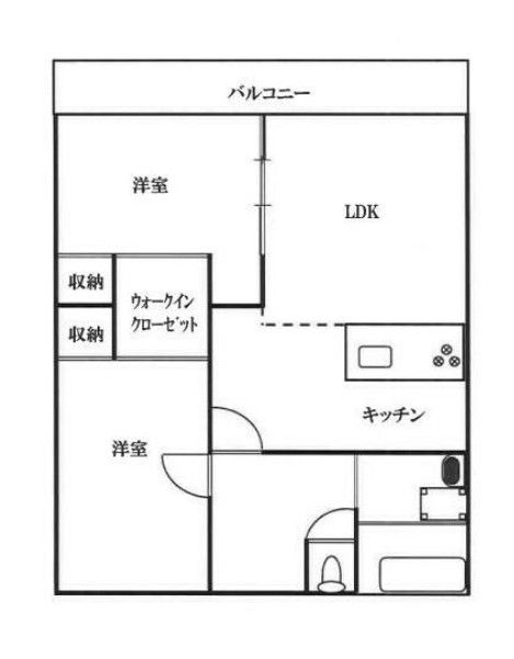 久留米パインハイツの間取り|使い勝手の良い間取りです♪