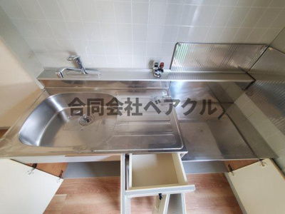 【キッチン】 | パティオインB棟 | コンパクトなキッチンで掃除もラクラク