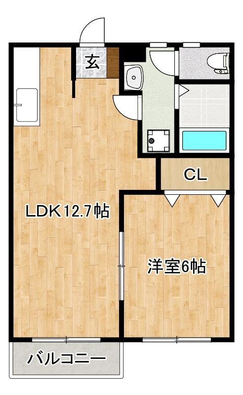 エスポワールハイツの間取り|使い勝手の良い間取りです♪