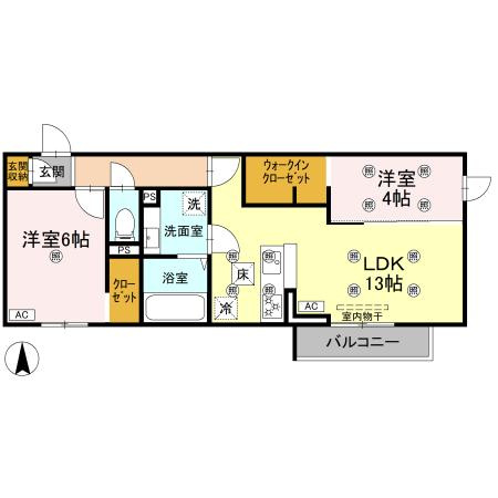 【間取り】 | クランツ古川西 B棟