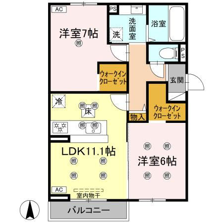 【間取り】 | クランツ古川西 B棟