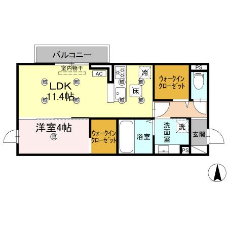 【間取り】 | クランツ古川西 A棟