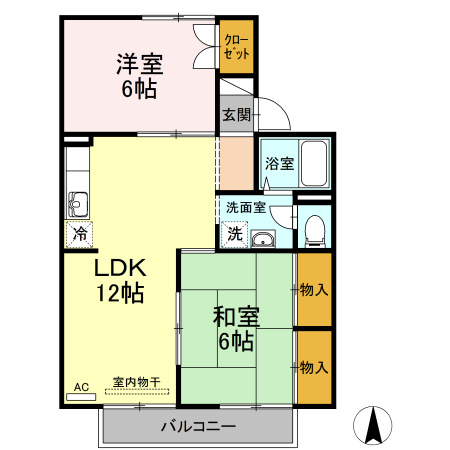 【間取り】 | セジュール土居田　B棟