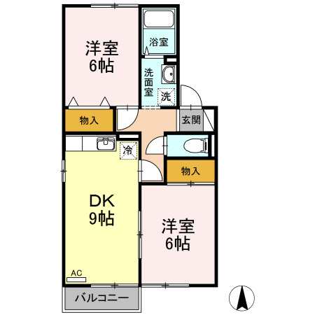 【間取り】 | カルフール松本　A棟