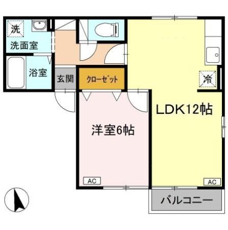 【間取り】 | セジュール来住　A棟