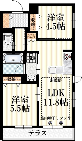 （仮称）阿佐谷南３丁目計画の間取り|★角部屋★床暖房★充実の設備★