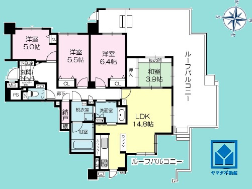 クレアシティ近松公園の間取り