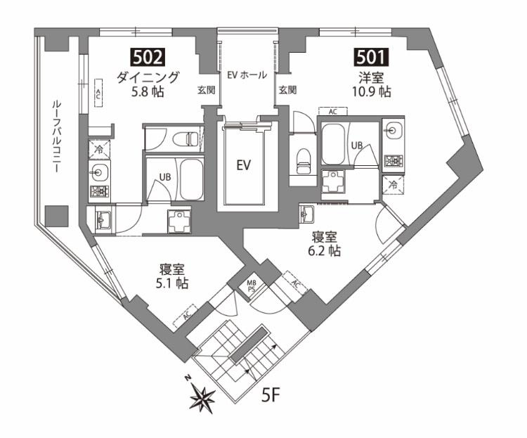 FABRIC東長崎Residenceの間取り|間取り図