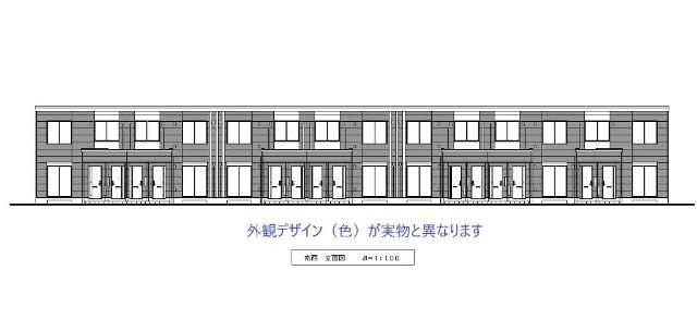 船橋市飯山満町新築アパート（仮称）の外観|完成予想図