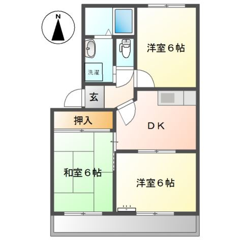 プリベールＴの間取り