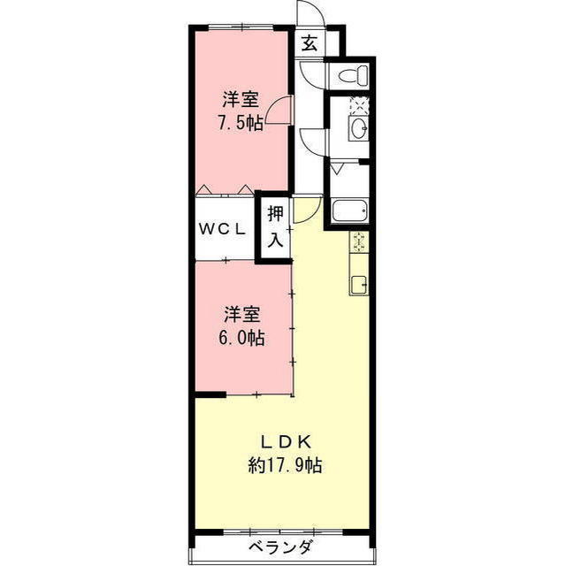 岐阜市清本町１丁目のアパートの間取り