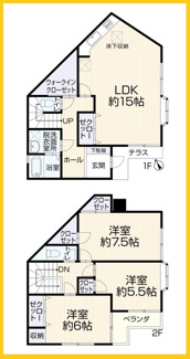 【間取り】 | 再生住宅　横浜市青葉区荏田町 | 間取り