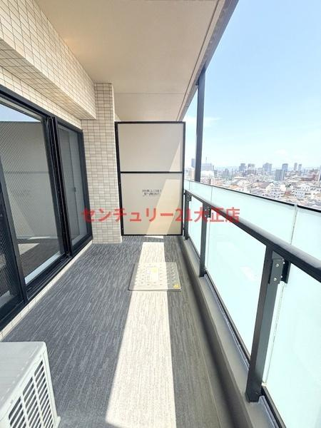 大阪市港区南市岡２丁目の賃貸マンションのバルコニー