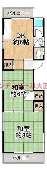 三軒家東1丁目ビルの間取り