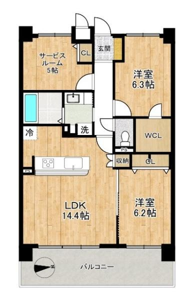 エスリード五位堂の間取り