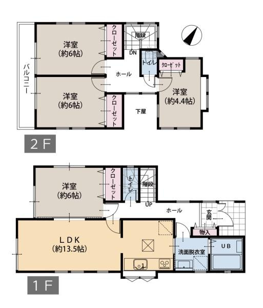 藤沢市遠藤の中古一戸建の間取り