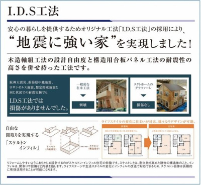 【構造・工法・仕様】 | 【新築分譲住宅～GRAFARE～】山形市久野本　全3棟 | 地震に強い家を実現するため、独自の工法を開発
