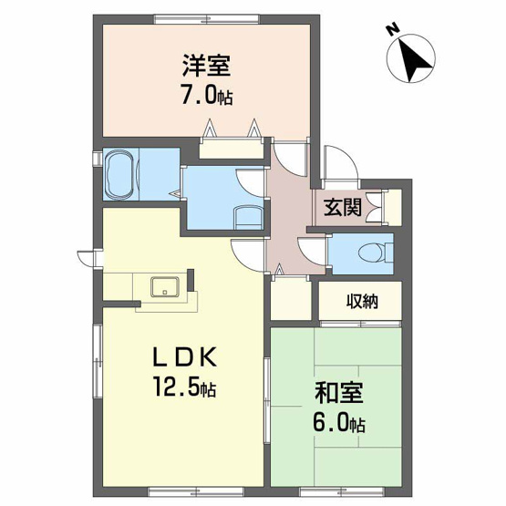 【間取り】 | シャトレー安井 Ｂ棟
