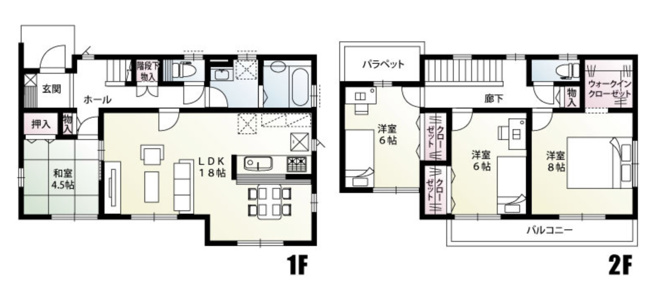 【間取り】 | 羽生市藤井上組　新築戸建　全12棟　8号棟