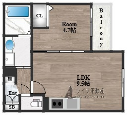 Louis Apartment長瀬ノールの間取り