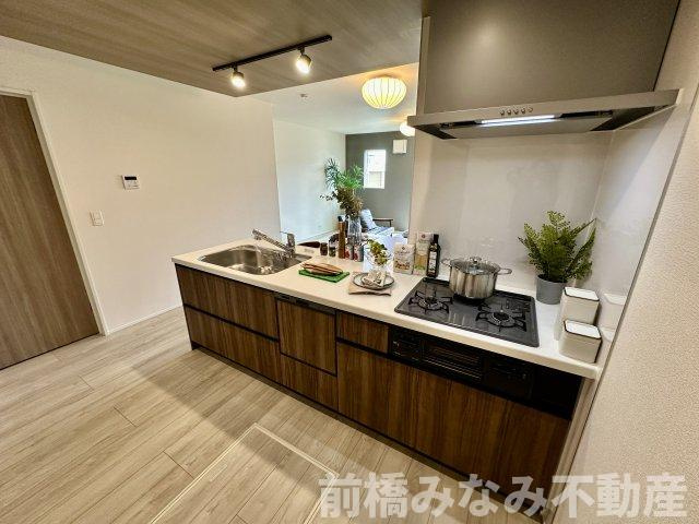 【新築平屋】高崎市下之城町1期　限定1棟　リナージュ　新築建売のキッチン|きれいなキッチンです