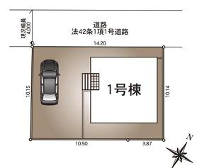杉戸町下高野第23　新築一戸建て　クレイドルガーデンの区画図|1区画